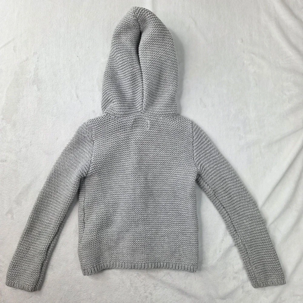 Little Planet by Carter's Organic Toddler 2T Gray Hooded Cardigan Excellent